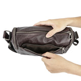 Royal Bagger Vintage Leather Crossbody Bag, Casual Business Messenger Satchel, Adjustable Shoulder Strap for Daily Commute 1763