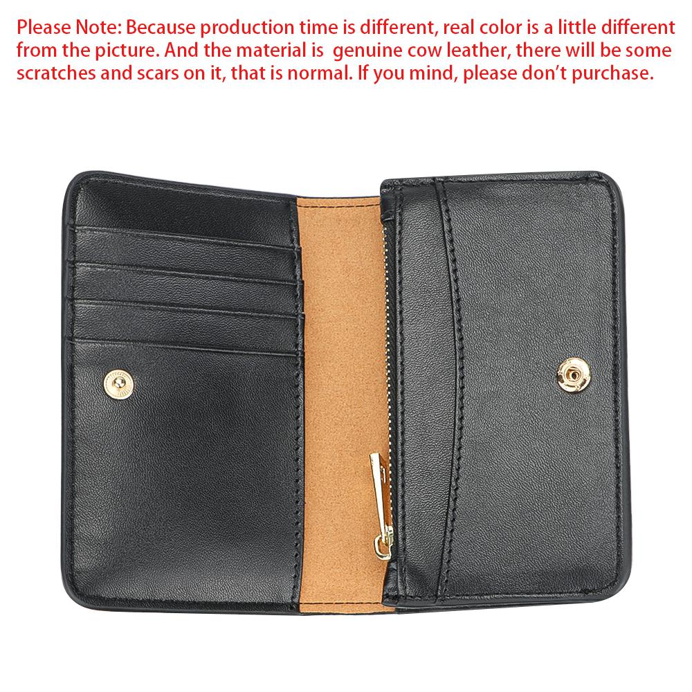 Royal Bagger New Genuine Leather Women's Coin and ID Wallet with Fold Design and Multiple Card Slots 2076