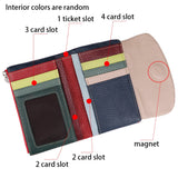 Royal Bagger Trendy Trifold Short Wallet for Women Genuine Cow Leather Credit Card Holder Casual Coin Purse 1502