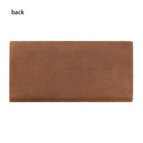 Royal Bagger Retro Men's Long Wallets, RFID Credit Card Holder, Genuine Leather Simple Thin Bifold Wallet Purse 1587