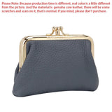 Royal Bagger Double Layer Coin Purse for Women Genuine Cow Leather Fashion Change Pouch Mini Storage Bags Kiss Lock Wallet 1476